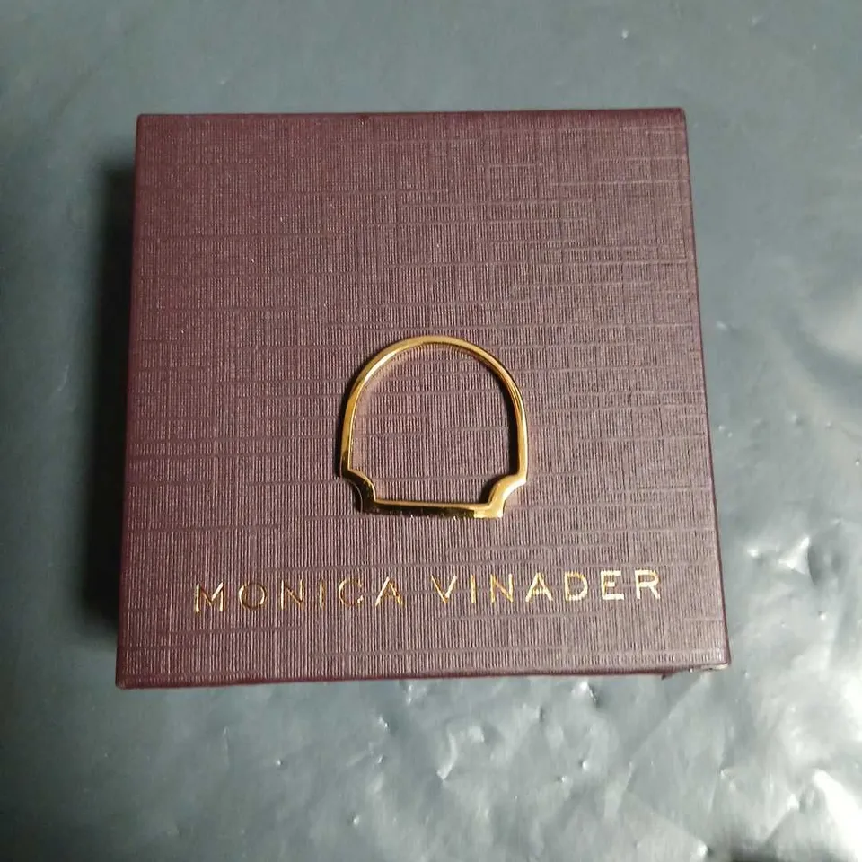 MONICA VINADER RING – GOLD TONE, BOXED