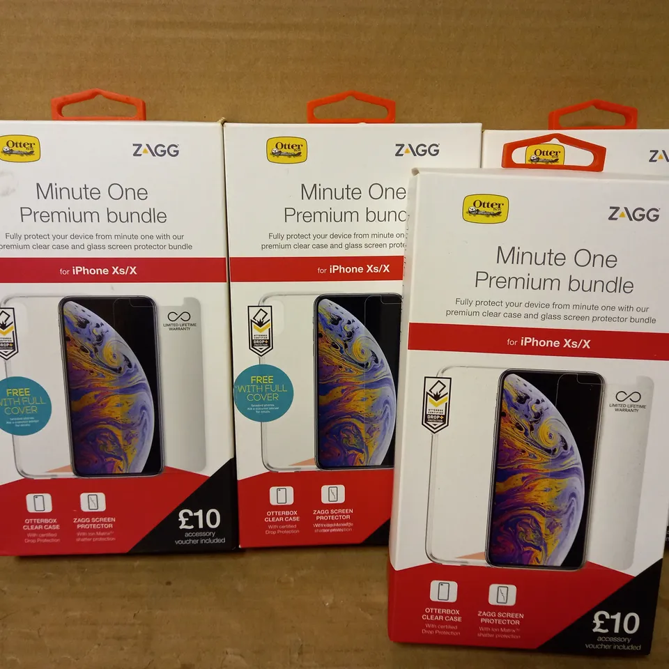 LOT OF 4 MINUTE ONE PREMIUM BUNDLES FOR IPHONE XS/X