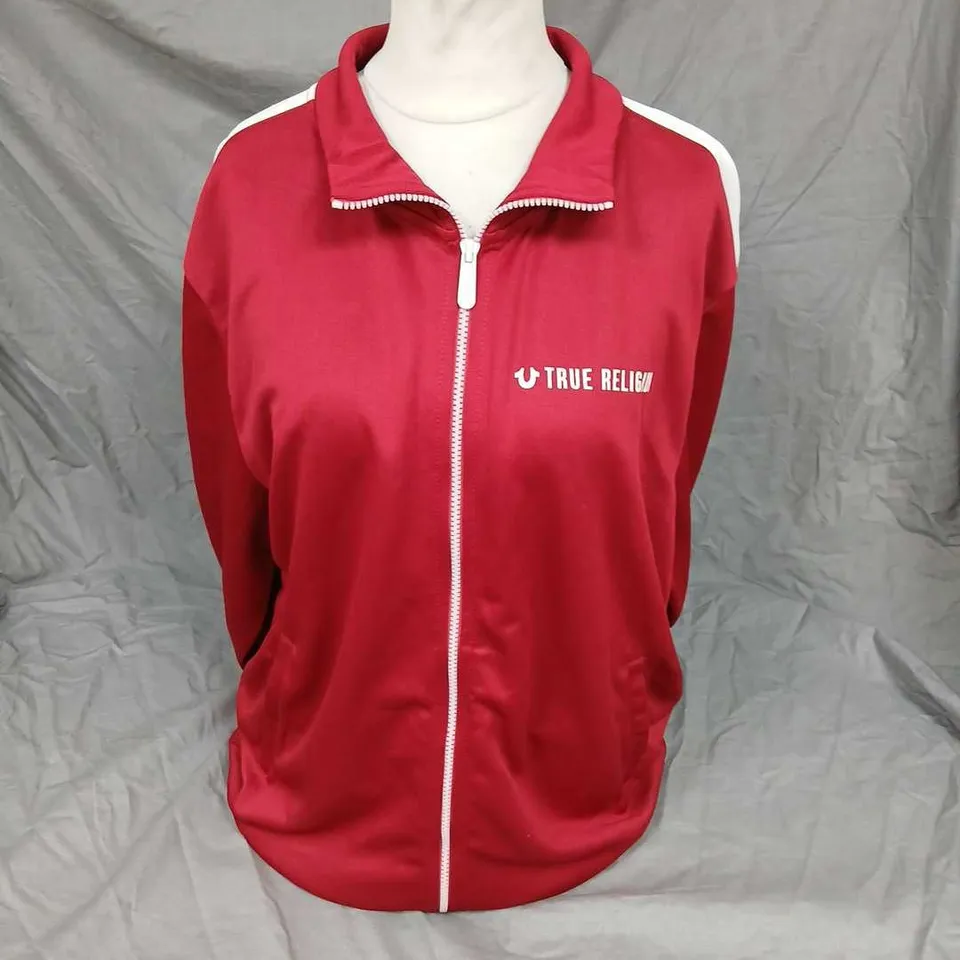 TRUE RELIGION WORLD TOUR RED ZIP-UP TRACK JACKET – XL/TG (MADE IN INDIA)