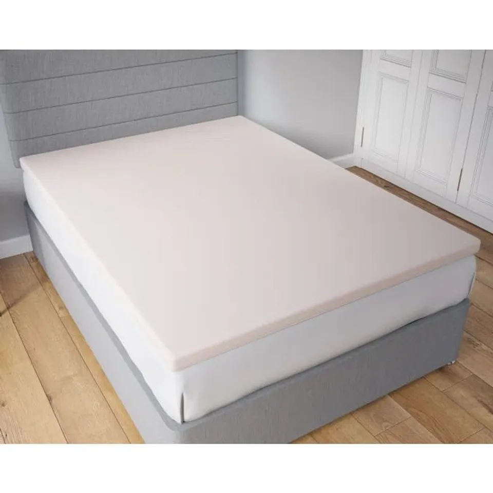 BOXED ULVERST 2.5CM MEMORY FOAM MATTRESS TOPPER WITH ZIP COVER - 76 x 190cm
