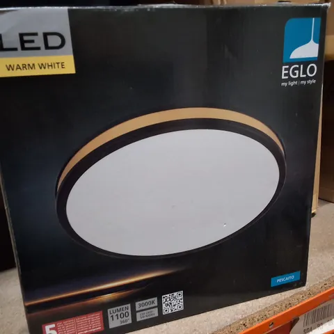 BOXED EGLO LED CEILING LIGHT – ROUND, 1100 LUMEN, 3000K WARM WHITE