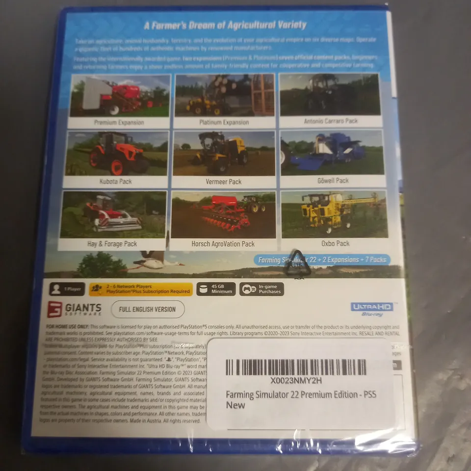 SEALED FARMING SIMULATOR 22 PREMIUM EDITION