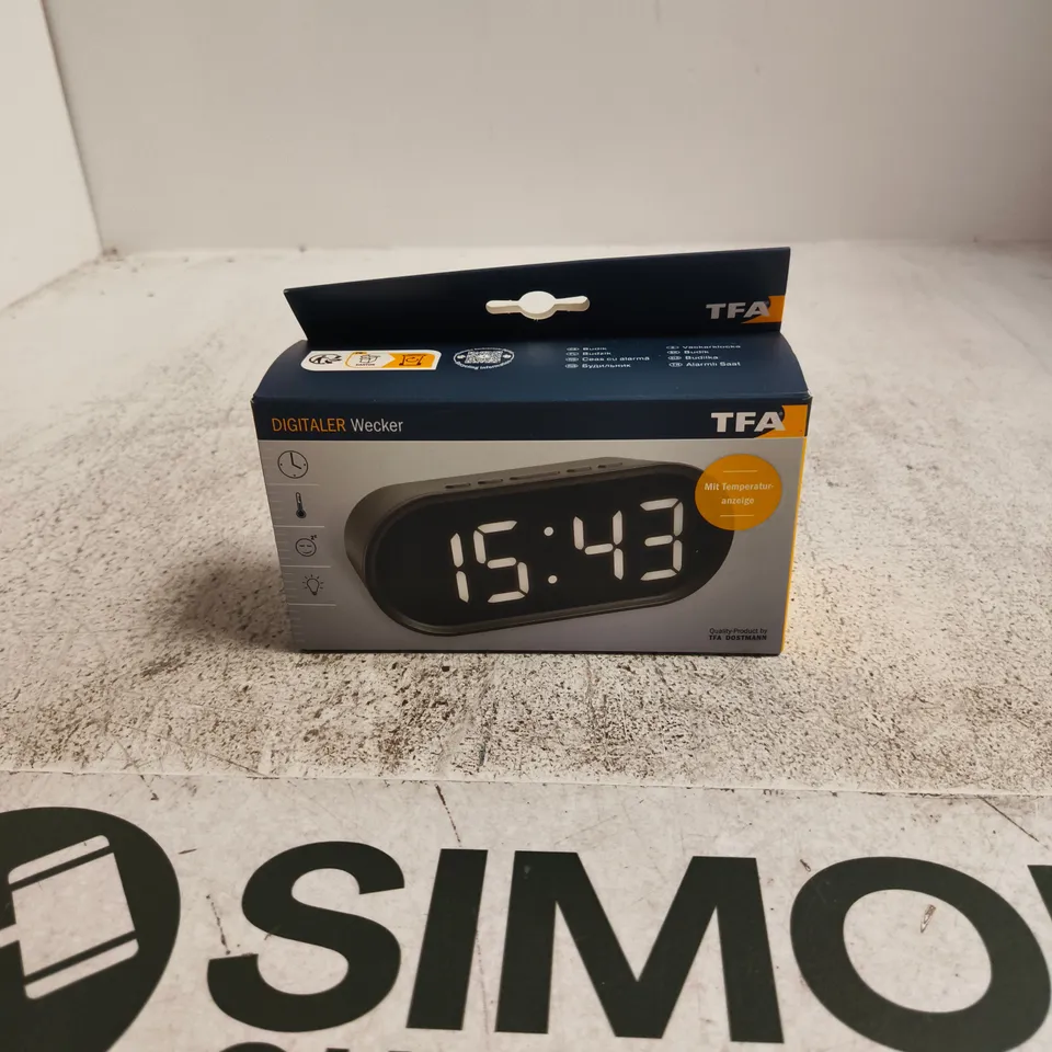 TFA DIGITAL ALARM CLOCK – BOXED