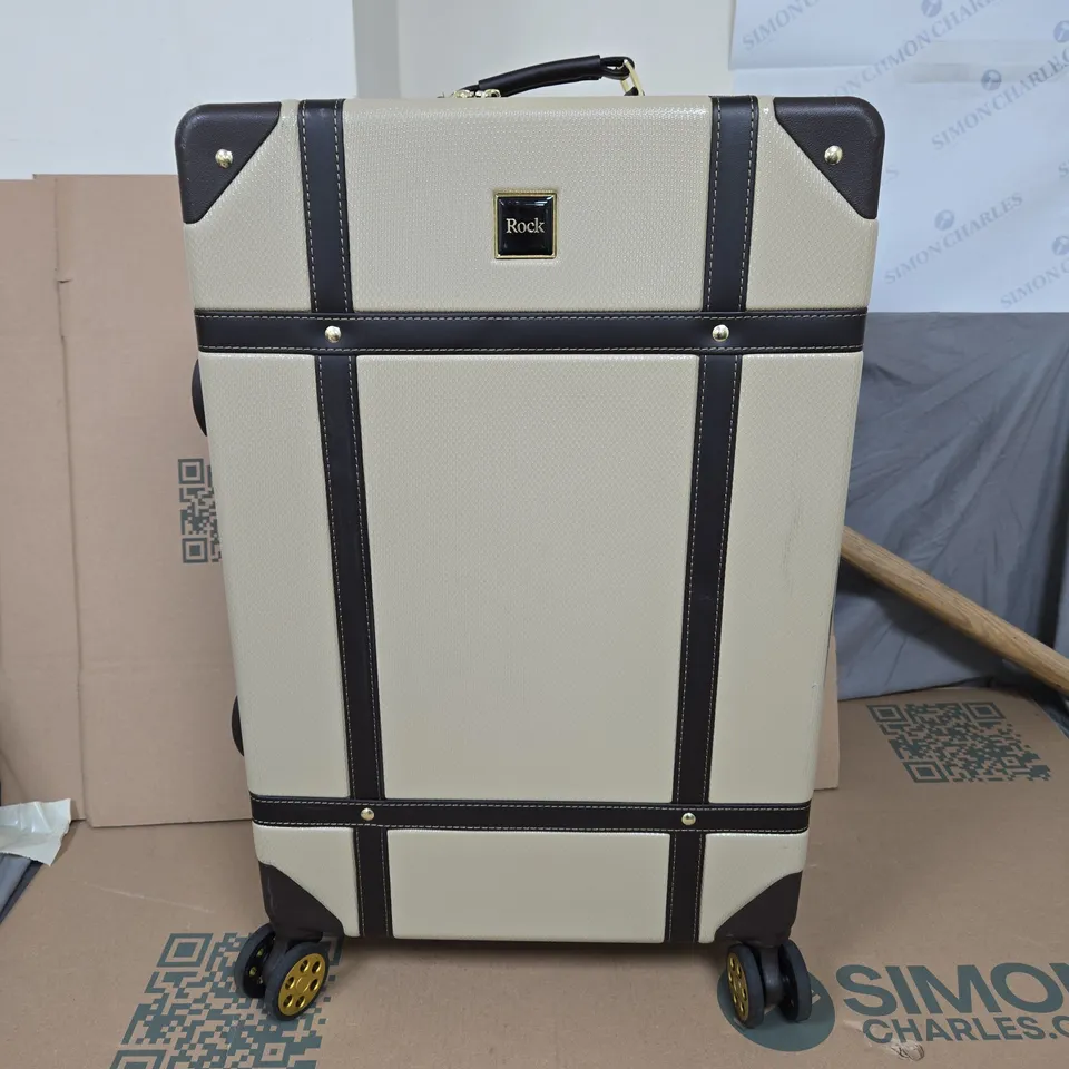 ROCK LUGGAGE VINTAGE GOLD SUITCASE 