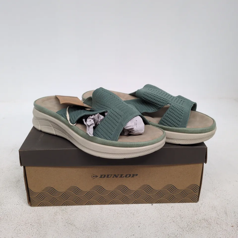 DUNLOP WREN SANDALS SAGE GREEN UK 4 BOXED