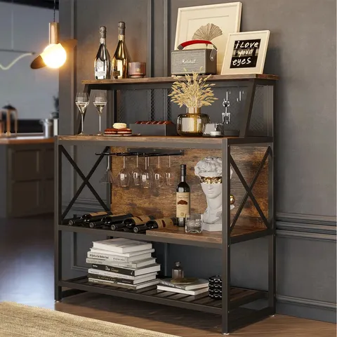 BOXED 100W×39.80×106HCM SELLECK BAR WITH WINE STORAGE WITH CUP HOLDER