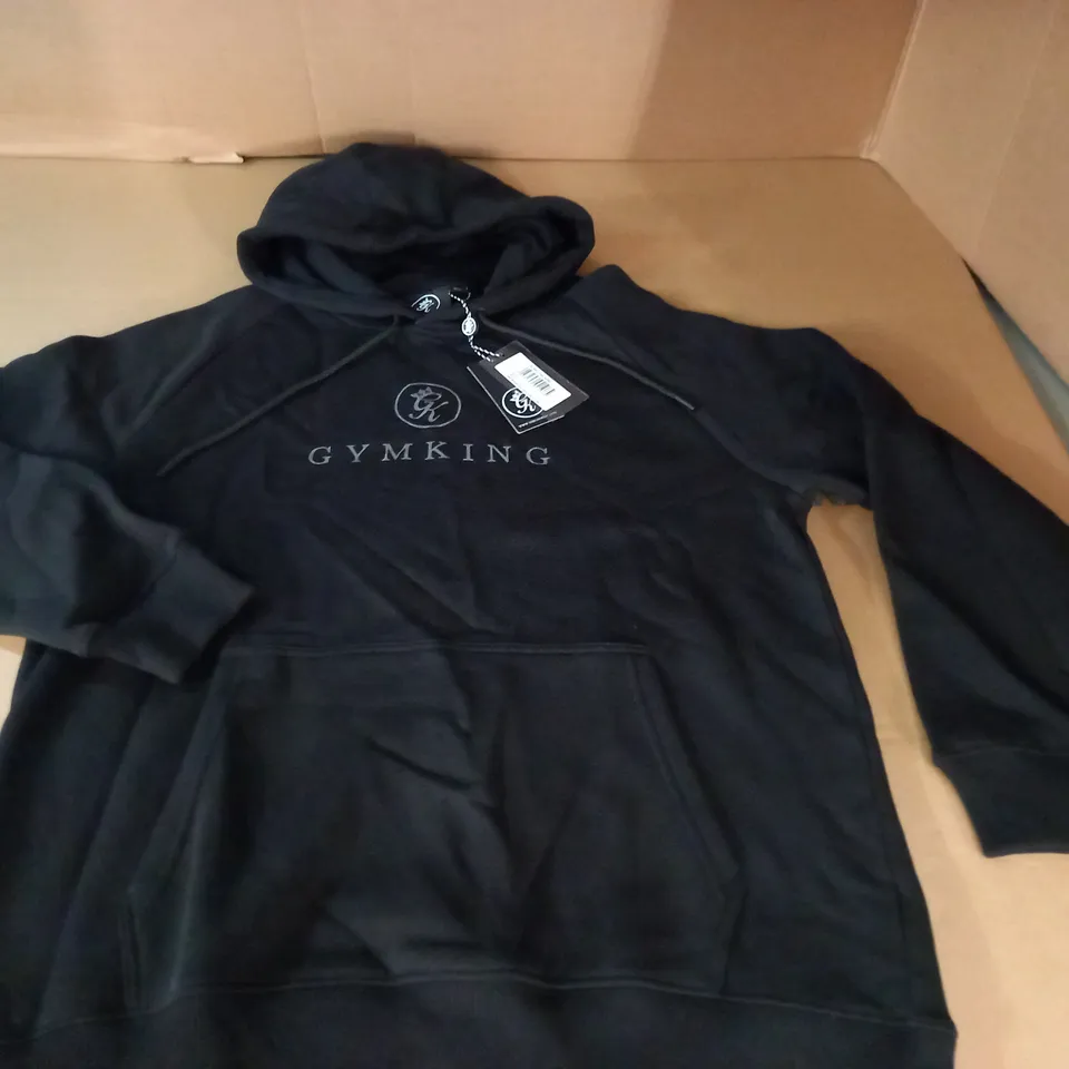 GYMKING PRO LOGO BLACK HOODIE - UK XL