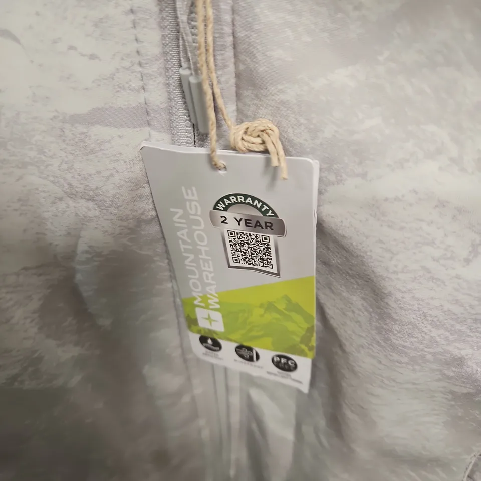 MOUNTAIN WAREHOUSE WOMEN'S HOODED JACKET – WINDPROOF & WATER-RESISTANT, UK 10, LIGHT GREY