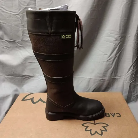 BOXED CABOTSWOOD AMBERLEY2 BOOT – OAK/BISON, UK 4 (EU 37) WOMEN'S KNEE-HIGH LEATHER BOOT