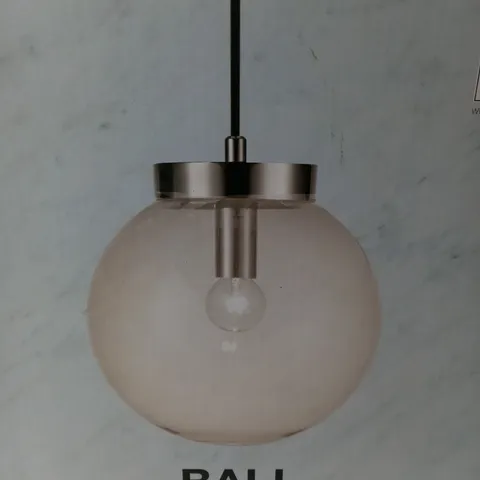 BOXED MARKSLOJD BALL 1 LIGHT GLOBE PENDANT CHROME/CLEAR