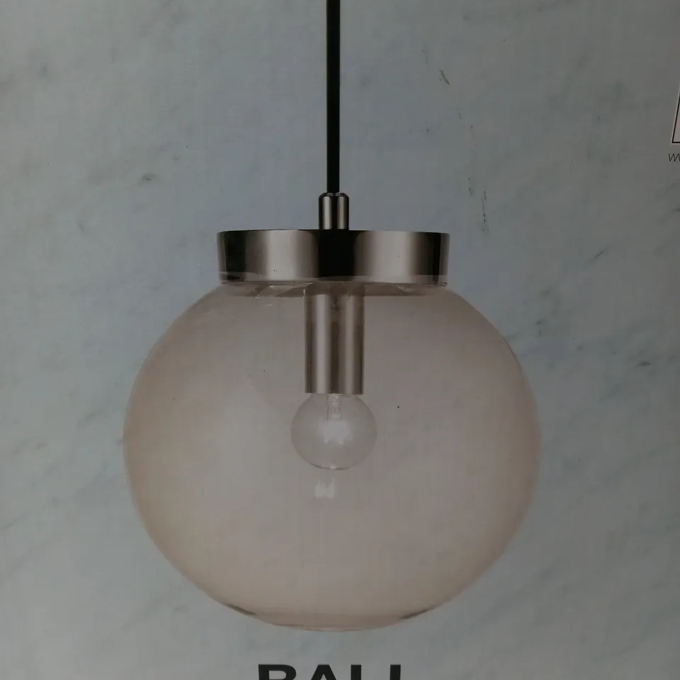BOXED MARKSLOJD BALL 1 LIGHT GLOBE PENDANT CHROME/CLEAR 