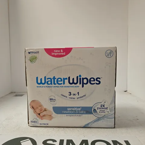 WATERWIPES BABY WIPES – 18 PACK, NEWBORN & BABY, 99.9% WATER