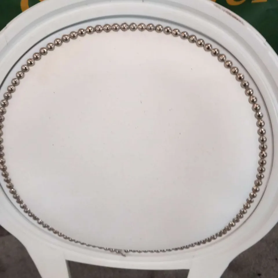 FOUR DESIGNER WHITE ISLA STYLE BANQUET CHAIRS