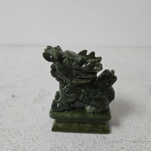 SERPENTINE JADE CARVED PIXIU SCULPTURE