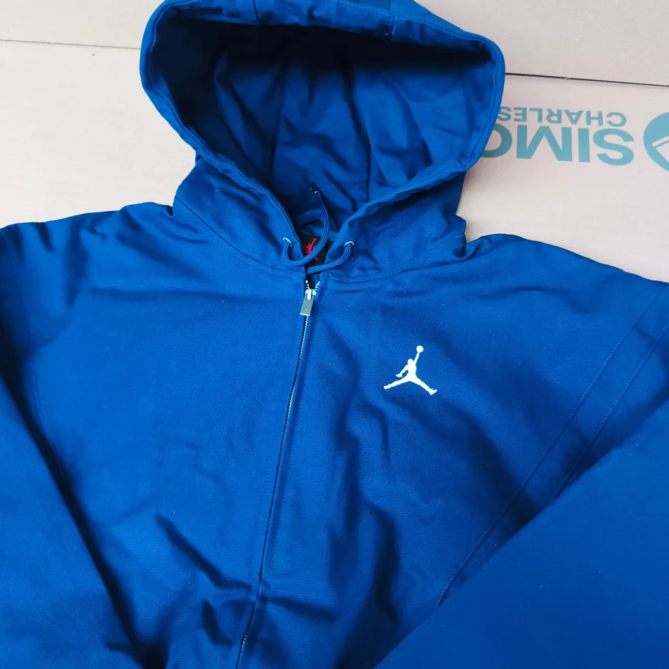 NIKE JORDAN ZIP-UP HOODED JACKET – BLUE - SIZE M