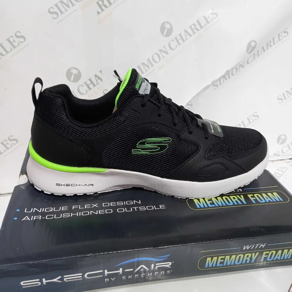 SKECHERS SKECH-AIR MEN'S BLACK TRAINERS - SIZE 9