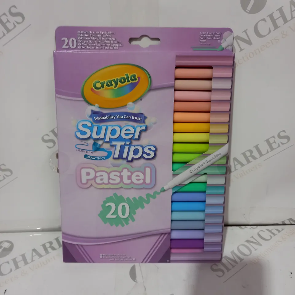 CRAYOLA SUPER TIPS - 20 PASTEL PENS