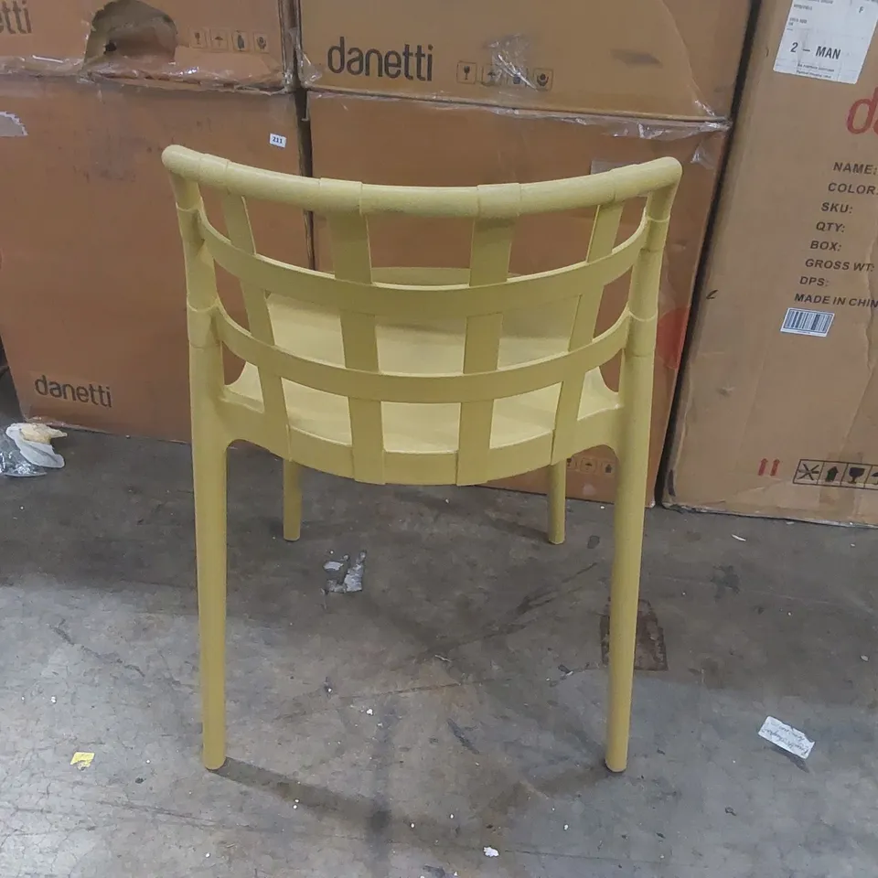 BOXED DANETTI SKYE GARDEN CHAIR - DARK MUSTARD YELLOW