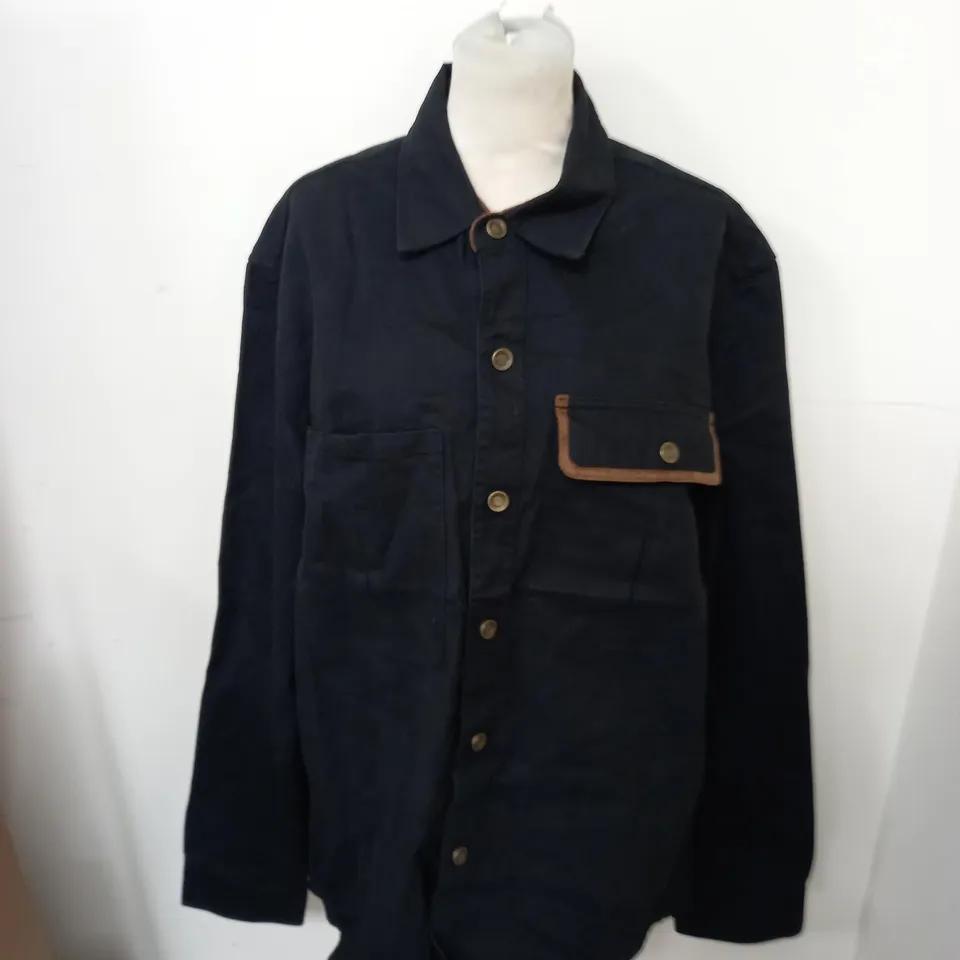 S/M MENS BLACK/BROWN JACKET 