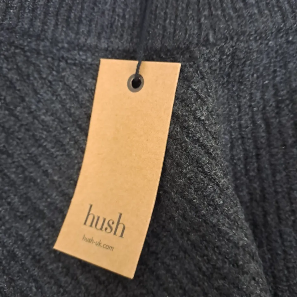 HUSH PENNY KNITTED JUMPER IN CHARCOAL MARL SIZE L