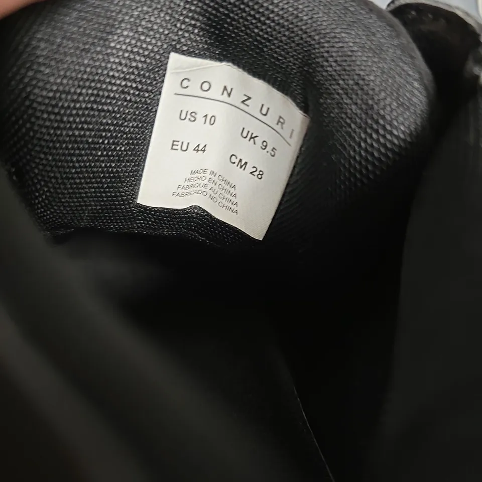 CONZURI BLACK LEATHER BOOTS – UK 9.5 (US 10, EU 44) (VERIFY MODEL)