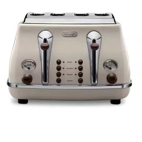 ICONA VINTAGE 4 SLICE BEIGE TOASTER 