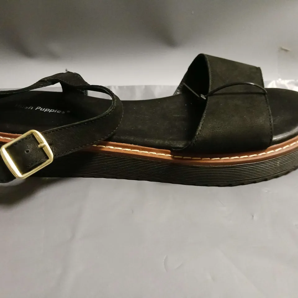 HUSH PUPPIES LADIES SANDALS BLACK SIZE 8