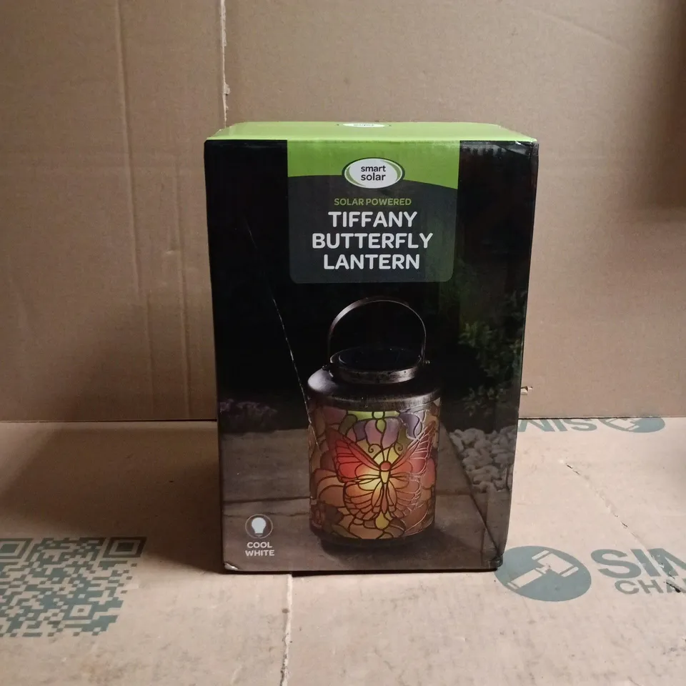 SMART SOLAR TIFFANY BUTTERFLY LANTERN BOXED