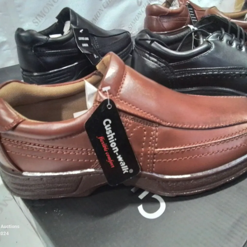 SELECTION OF BOXED CUSHION-WALK LEATHER SHOES, (STYLES, COLOURS AND SIZES VARY)