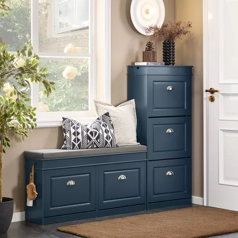 BOXED MORIAH 8 PAIR SHOE CABINET/SHOE RACK