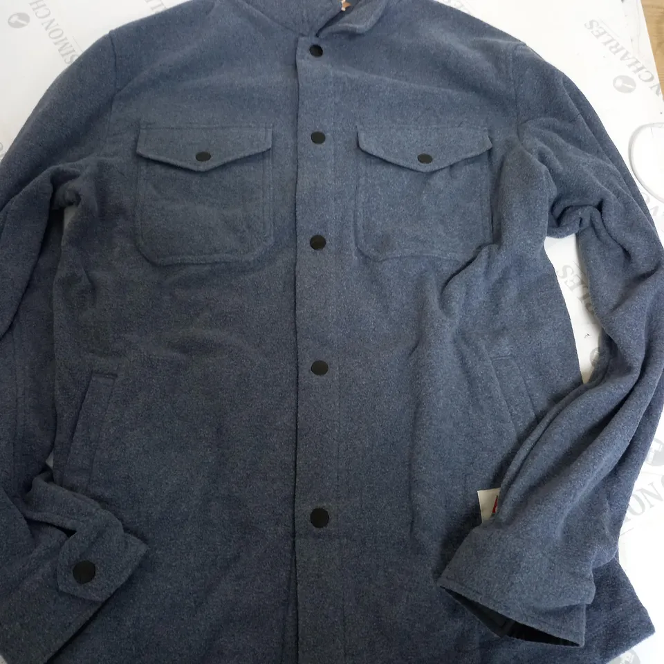 PASSENGER MAPLE RECYCLED POLAR FLEECE SHIRT IN NAVY - MEDIUM