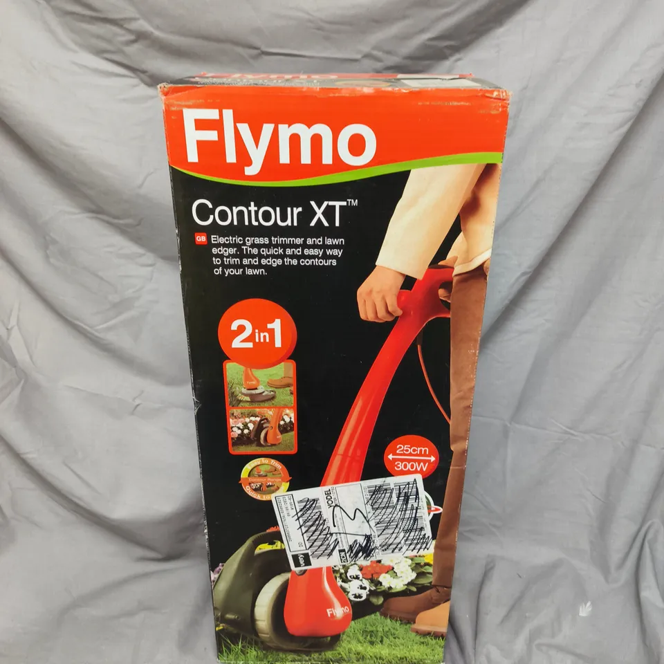 BOXED FLYMO CONTOUR XT TRIMMER AND EDGER