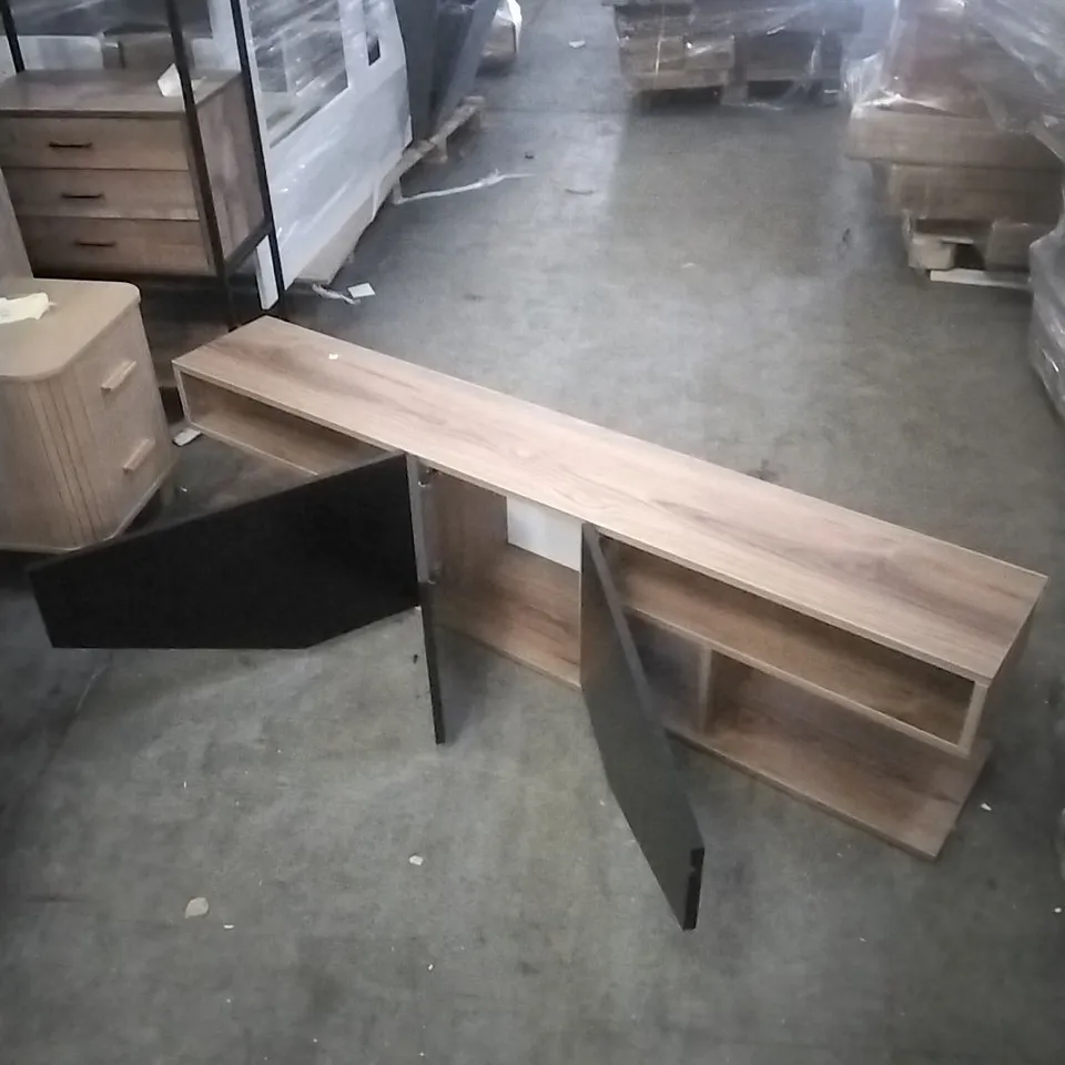 PEARL MODERN TV STAND/UNIT FOR TVS UP TO 71" - BLACK/OAK