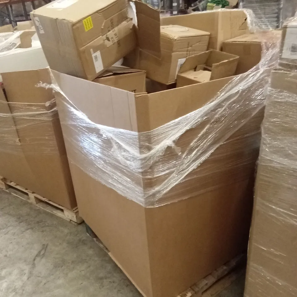PALLET TO CONTAIN APPROXIMATELY 30 DESIGNER INDOOR LIGHTING PRODUCTS TO INCLUDE; CEILING LIGHTS, WALL LIGHTS, LIGHT SHADES ETC
