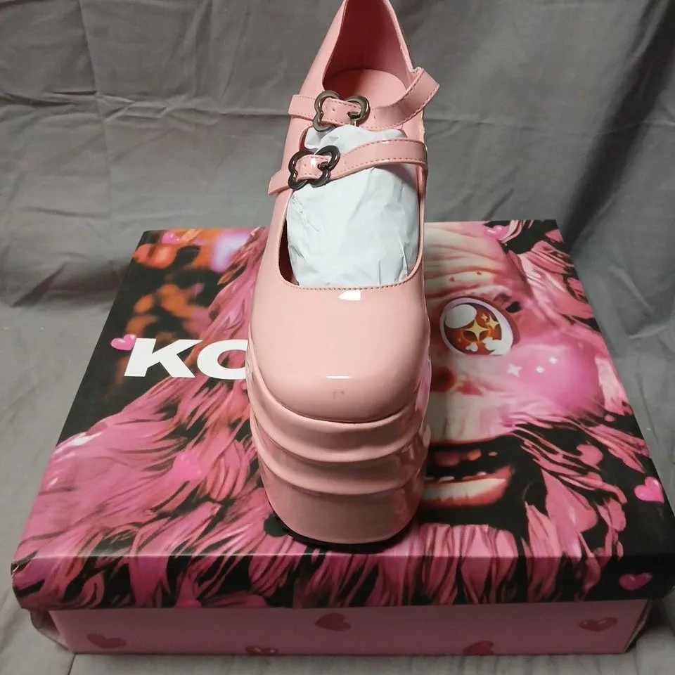 BOXED KOI GOOD FAIRY PRINCESS MEGA PLATFORM MARY JANES IN PINK - UK 8