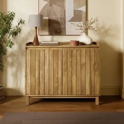 BOXED HUMPHREY SMALL SIDEBOARD, MANGO WOOD EFFECT (1 BOX)