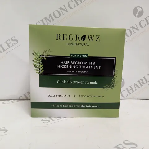 BOXED AND SEALED REGROWZ FOR WOMEN HAIR REGROWTH & THICKENING TREATMENT (6 MONTH PROGRAM)
