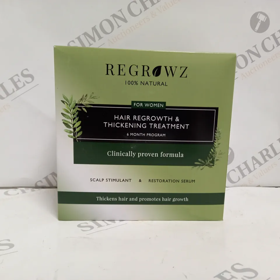 BOXED AND SEALED REGROWZ FOR WOMEN HAIR REGROWTH & THICKENING TREATMENT (6 MONTH PROGRAM)