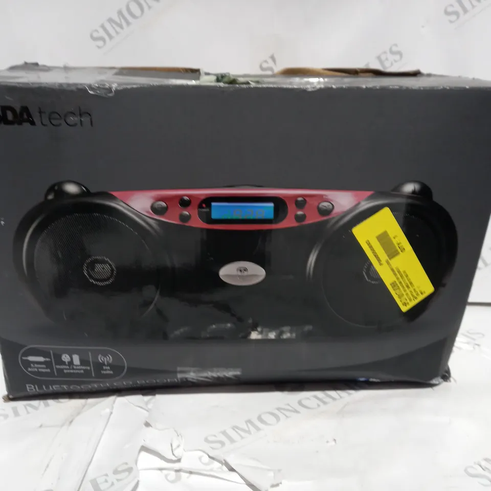 BOXED BLUETOOTH BOOMBOX IN RED & BLACK 