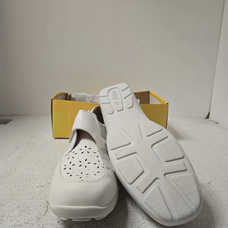 DBS CASSANDRA WHITE LEATHER SHOES – UK 9