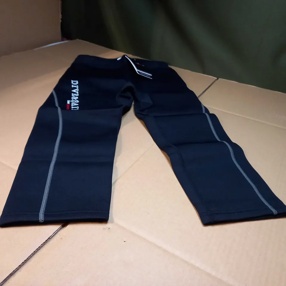 DIVE & SAIL BLACK/LOGO WETSUIT TROUSERS - LARGE