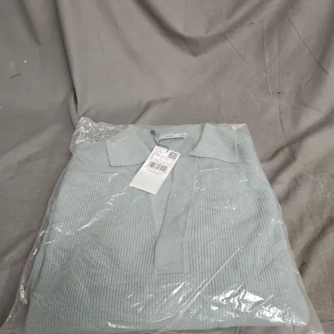 BAGGED MANGO GREEN SMALL WOOL POLO TOP