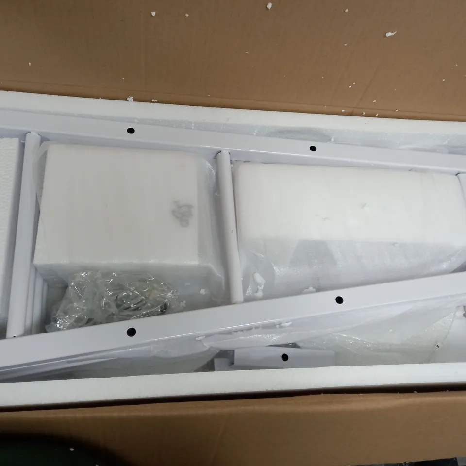 BOXED WHITE BAR STOOL