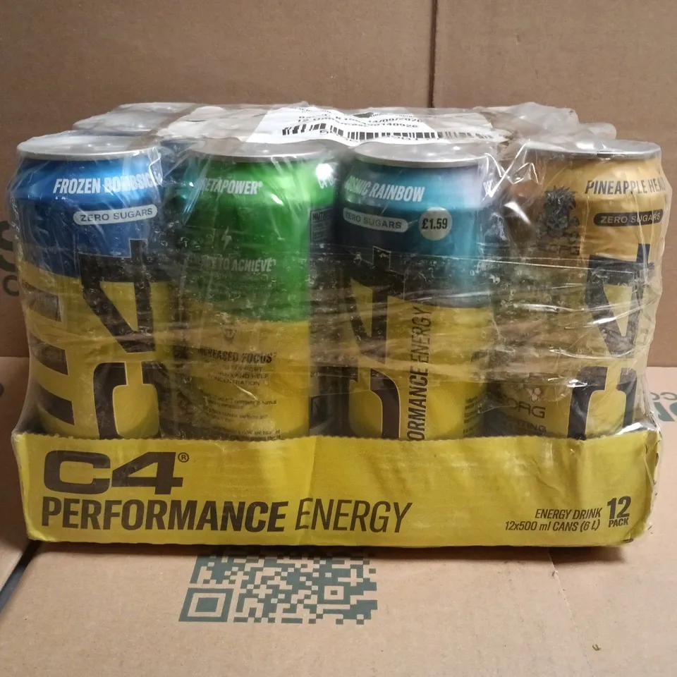 C4 ENERGY DRINK MULTIPACK (12 X 500ML CANS) - ASSORTED FLAVOURS