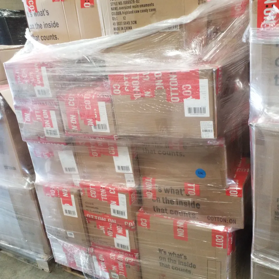 PALLET CONTAINING ASSORTED CLOTHING  INCLUDING SWEATPANTS, HARRISON COATS & LACE CAMIS