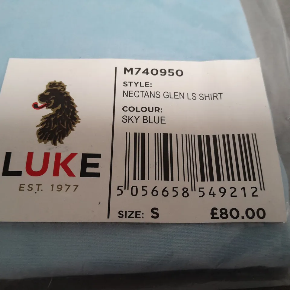 BAGGED LUKE NECTANS GLEN LS SHIRT IN LIGHT BLUE - S