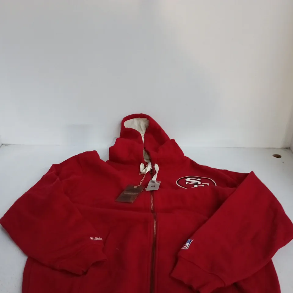 NFL 49ERS PLAYOFF WIN 2.0 FULL ZIP FLEECE LARGE TAGGED