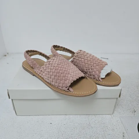 LEATHER COLLECTION PINK WOVEN SANDALS – WOMEN'S UK 6