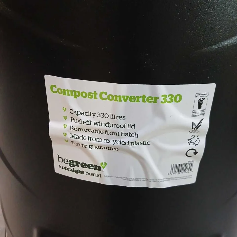 PAIR OF BEGREEN COMPOST CONVERTER 330 – GARDEN WASTE BIN (BLACK)
