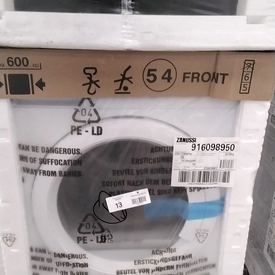 ZANUSSI ZDC72B4PW WASHING MACHINE RRP £417.00
